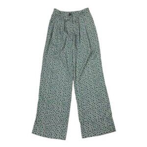 Amber Sakai Women’s Pants 6 Long Green Lightweight Wide Leg
